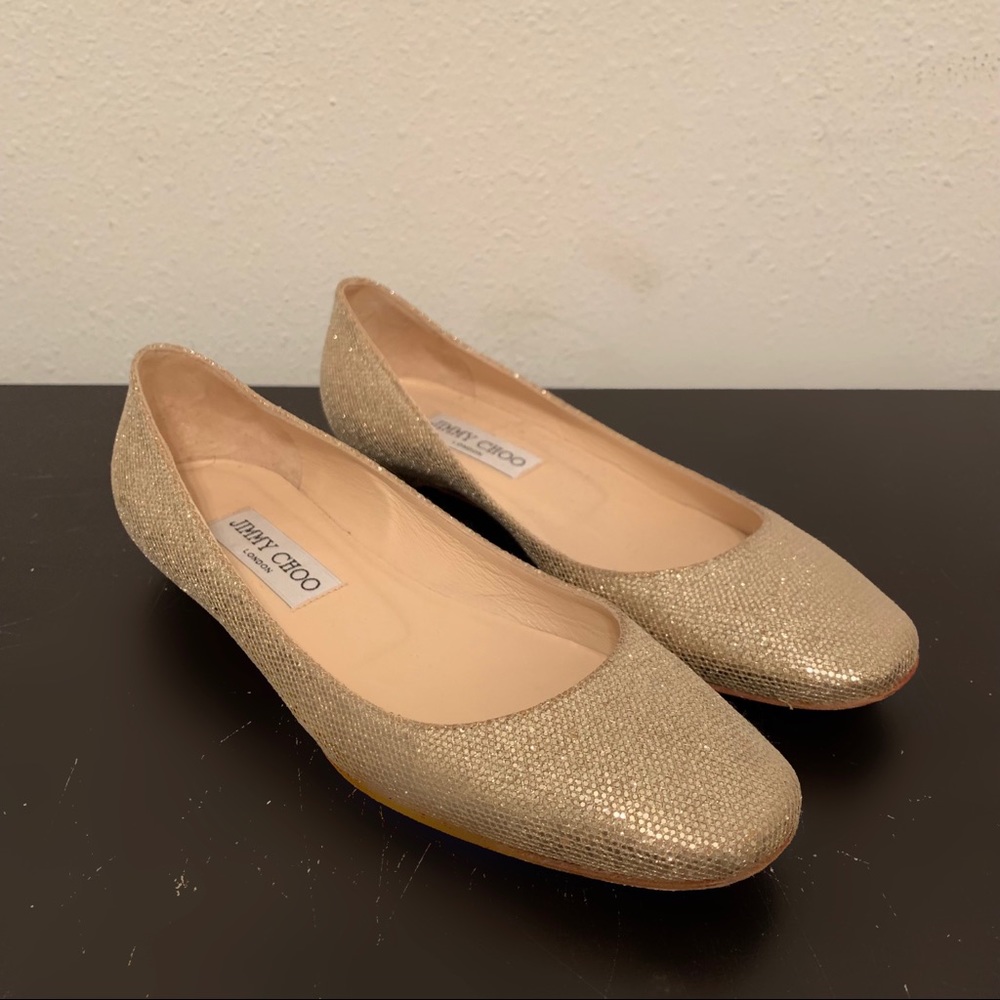 Jimmy Choo | gold flats